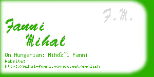 fanni mihal business card